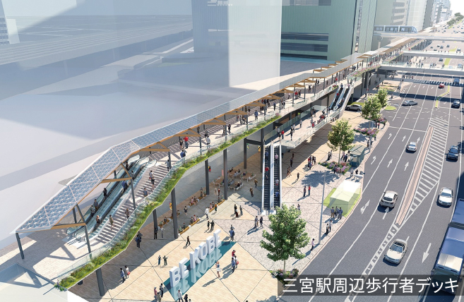 三宮駅周辺歩行者デッキ
