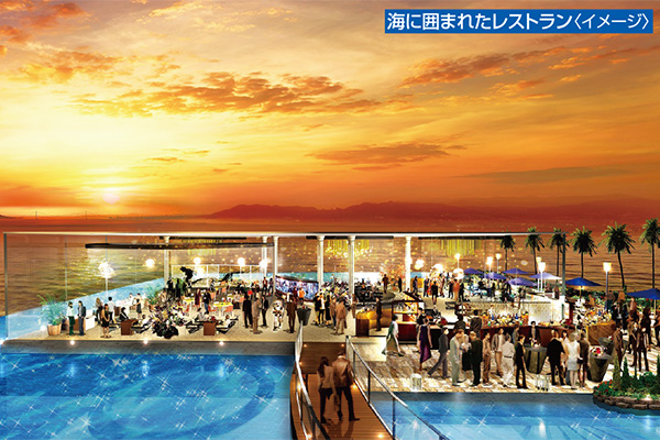 海に囲まれたレストラン〈イメージ〉