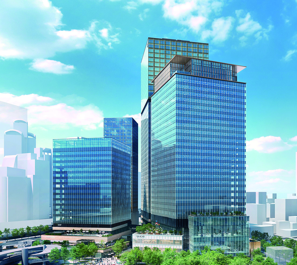 外観(右:西棟、左:東棟)