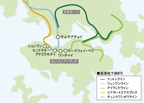 香港における主要なオフィスエリア