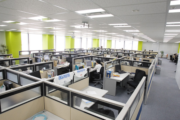 本社15階の開発フロア