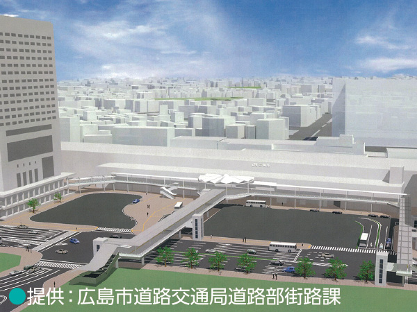 広島駅新幹線口ペデストリアンデッキ