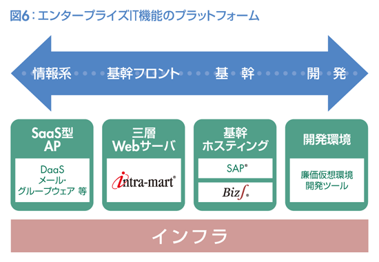 図6：エンタープライズIT機能のプラットフォーム