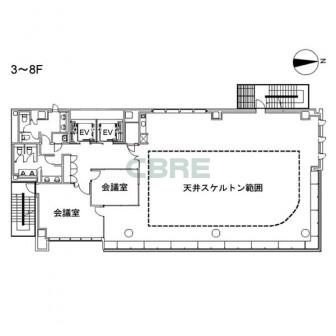 3-8階 平面図
