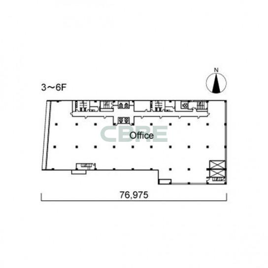 3-6階 平面図