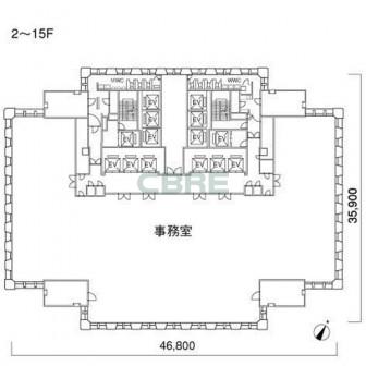 2-15階 平面図