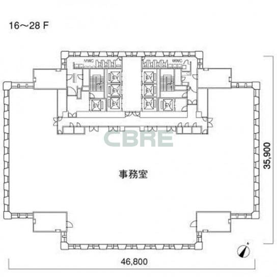 16-28階 平面図