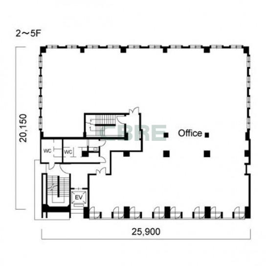 2-5階 平面図