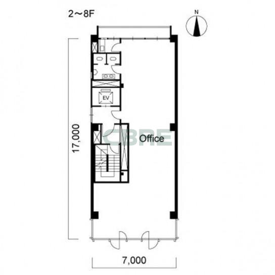 2-8階 平面図