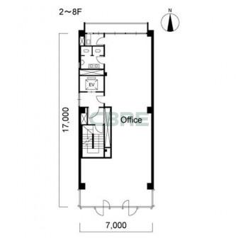 2-8階 平面図