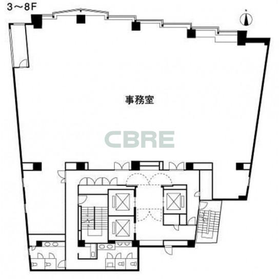 3-8階 平面図