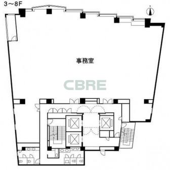 3-8階 平面図