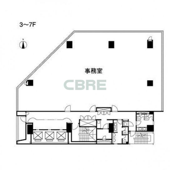 3-7階 平面図