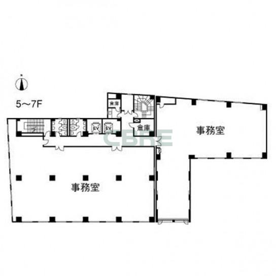 5-7階 平面図