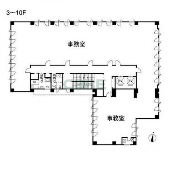 3-10階 平面図
