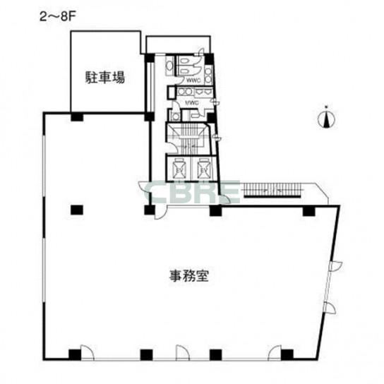 2-8階 平面図