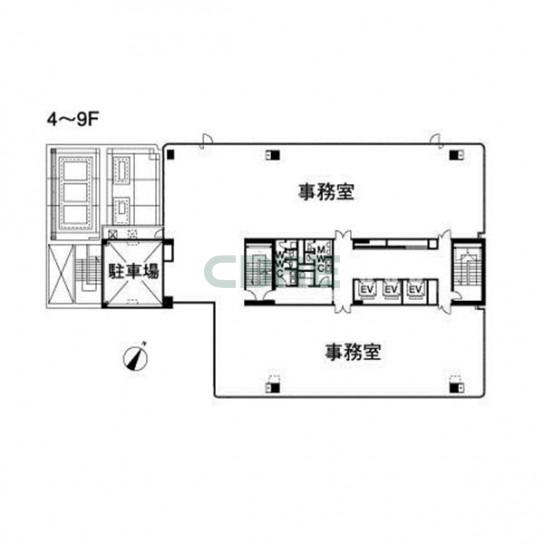 4-9階 平面図