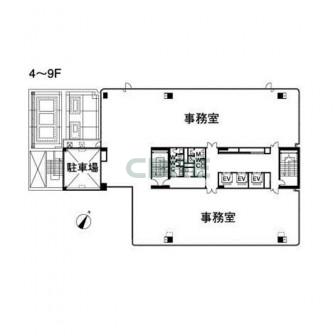4-9階 平面図