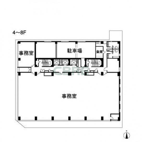4-8階 平面図