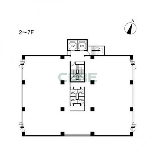 2-7階 平面図