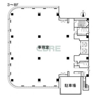 3-8階 平面図