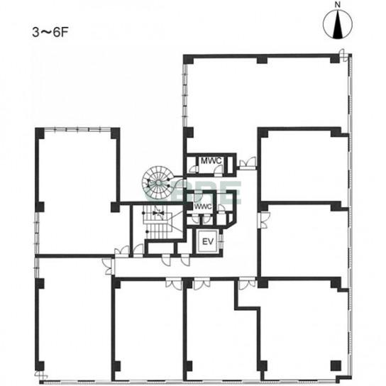3-6階 平面図