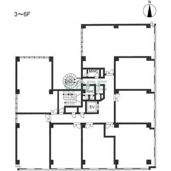 3-6階 平面図