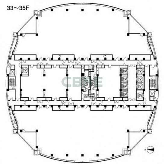 33-35階 平面図