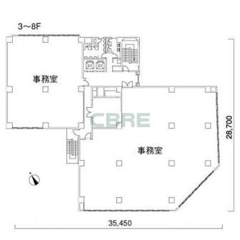 3-8階 平面図