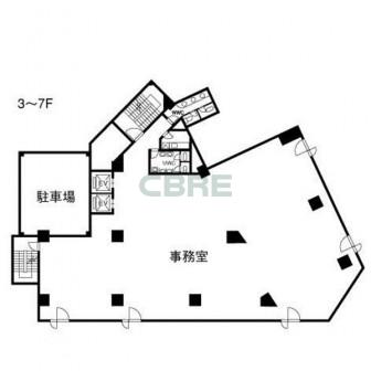 3-7階 平面図