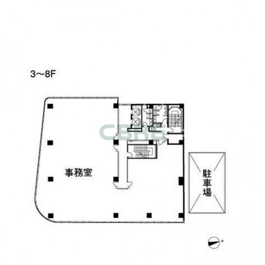 3-8階 平面図