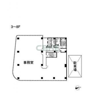 3-8階 平面図