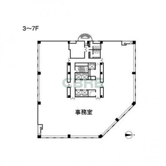 3-7階 平面図