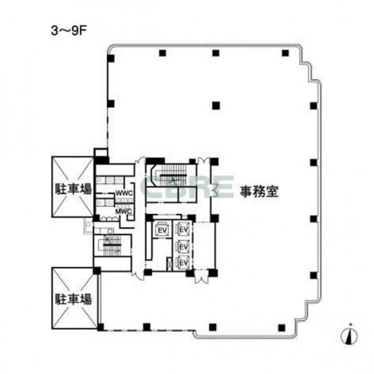 3-9階 平面図