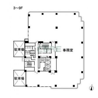 3-9階 平面図