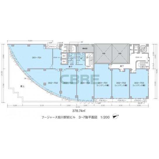 3-7階 平面図