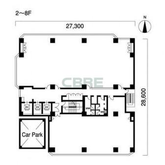 2-8階 平面図