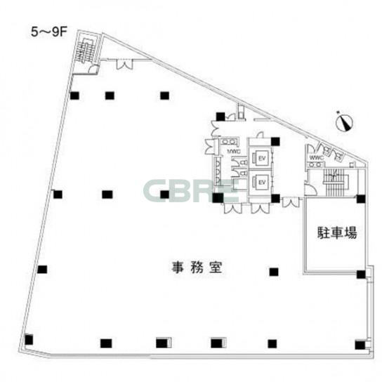 5-9階 平面図