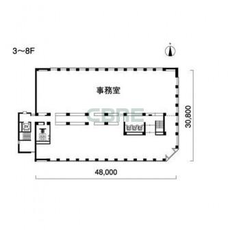 3-8階 平面図