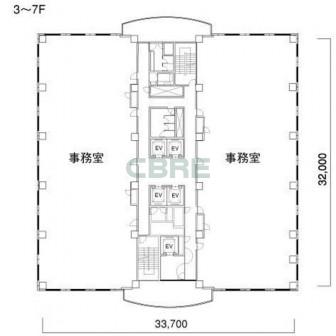 3-7階 平面図