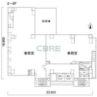 2-8階 平面図