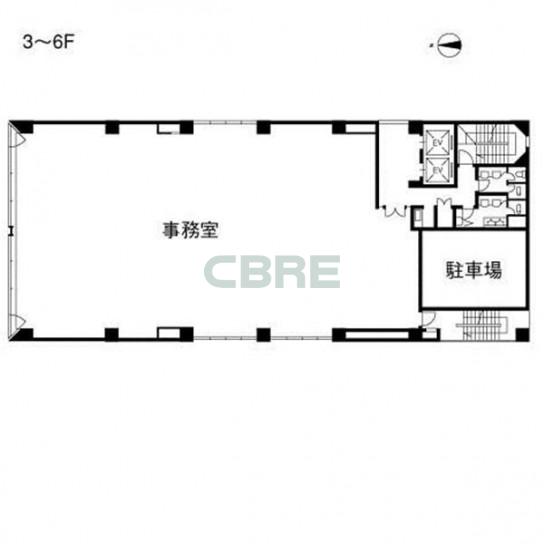 3-6階 平面図