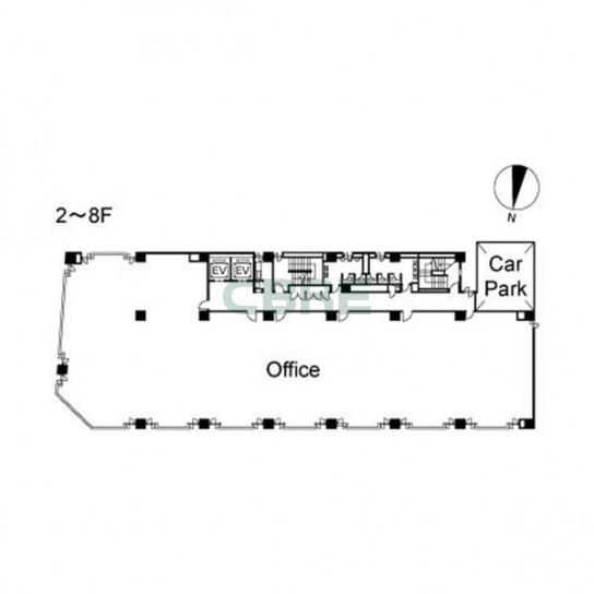 2-8階 平面図