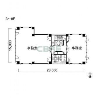 3-8階 平面図