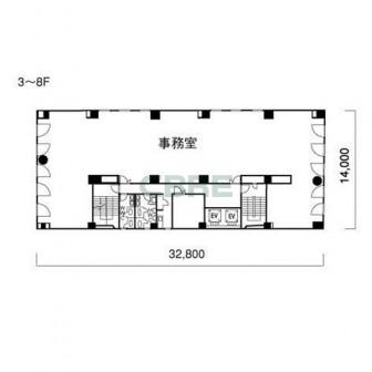 3-8階 平面図
