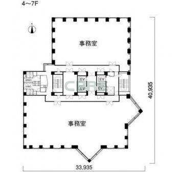 4-7階 平面図