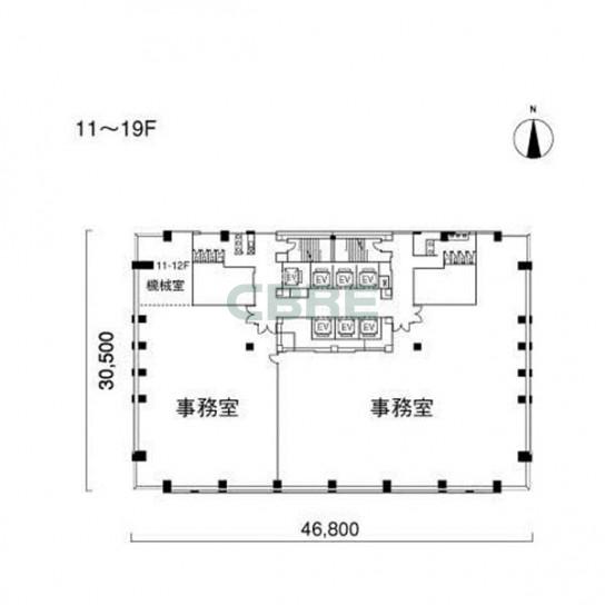 11-19階 平面図