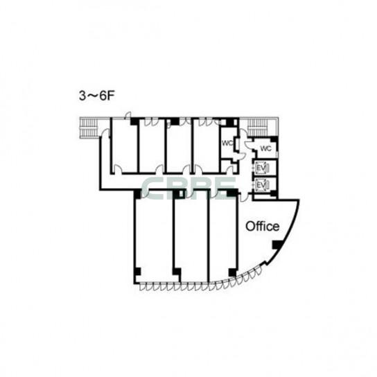 3-6階 平面図