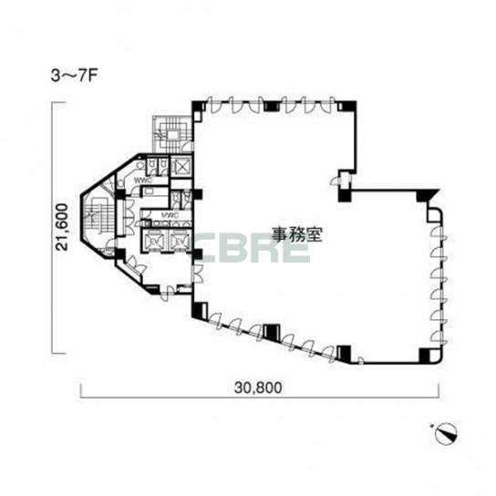 3-7階 平面図