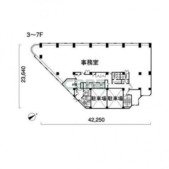 3-7階 平面図